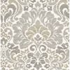 Picture of Garden of Eden Taupe Damask Wallpaper 