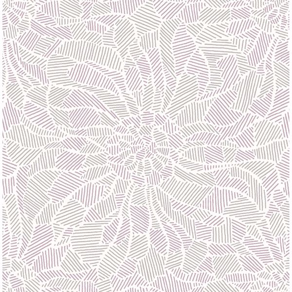 Picture of Daydream Purple Abstract Floral Wallpaper 
