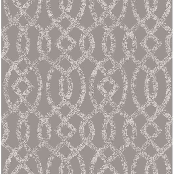 Picture of Ethereal Grey Trellis Wallpaper 
