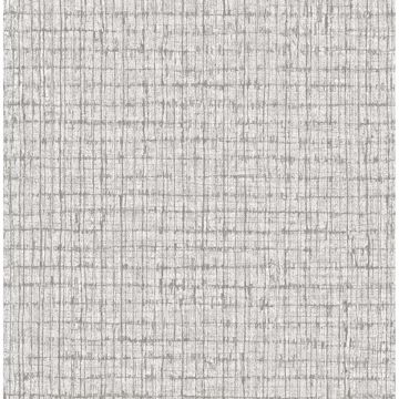 Picture of Graphite Palm Weave Wallpaper by Sarah Richardson