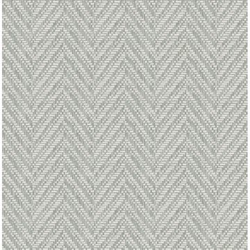Picture of Ziggity Graphite Faux Grasscloth Wallpaper by Sarah Richardson