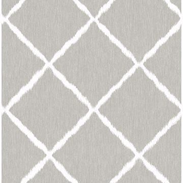 Picture of Sterling Ikat Trellis Wallpaper by Sarah Richardson
