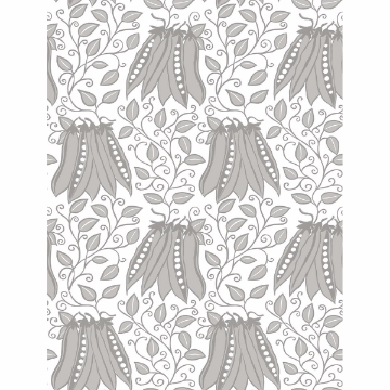 Picture of Peas in a Pod Light Grey Garden Wallpaper