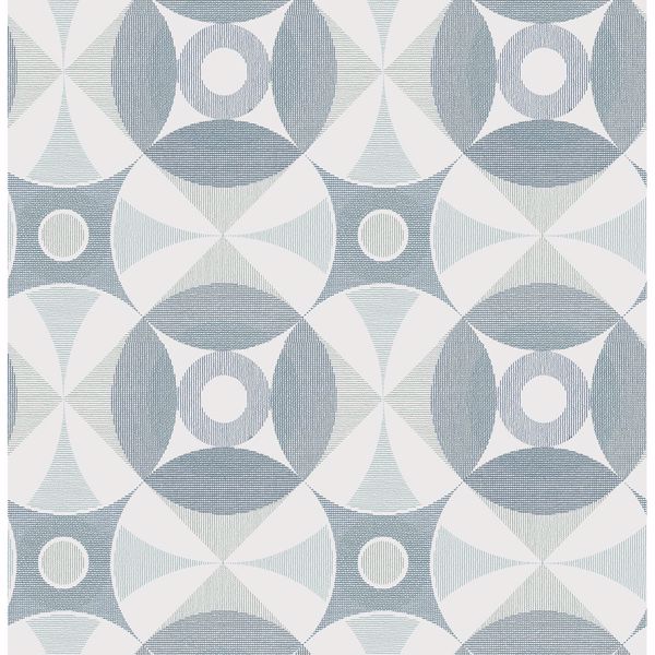 2821-25132 - Ellis Teal Geometric Wallpaper - by A-Street Prints