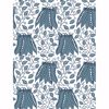 Picture of Peas in a Pod Teal Garden Wallpaper