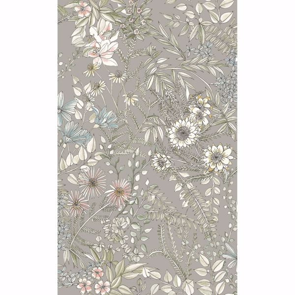 Picture of Full Bloom Beige Floral Wallpaper