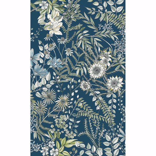 2821-12902 - Full Bloom Navy Floral Wallpaper - by A-Street Prints
