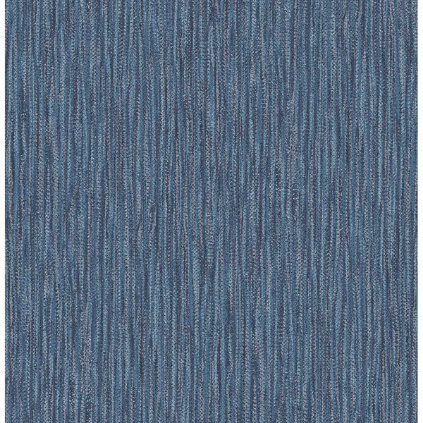 Picture of Raffia Thames Blue Faux Grasscloth Wallpaper