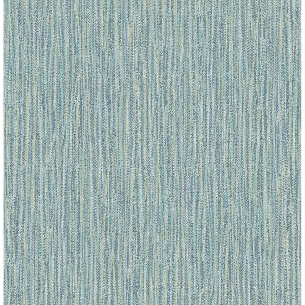 Picture of Raffia Thames Aqua Faux Grasscloth Wallpaper