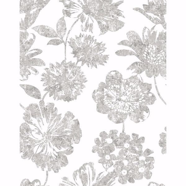 Picture of Folia Taupe Floral Wallpaper
