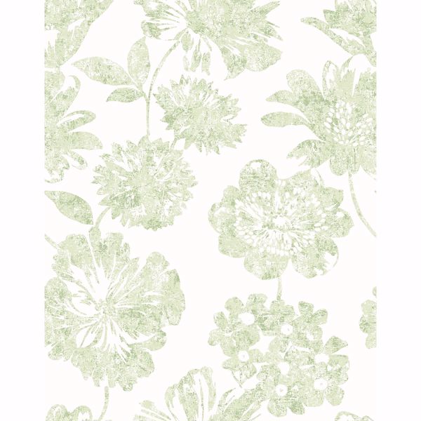 Picture of Folia Light Green Floral Wallpaper