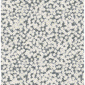 Picture of Giverny Grey Miniature Floral Wallpaper