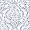 Picture of Featherton Blue Floral Damask Wallpaper