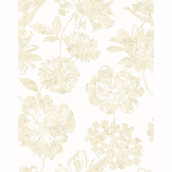 Picture of Folia Beige Floral Wallpaper