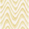 Picture of Bargello Yellow Faux Grasscloth Wave Wallpaper