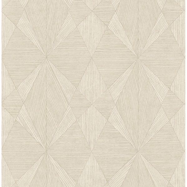 Picture of Intrinsic Cream Geometric Wood Wallpaper