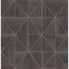 Picture of Cheverny Dark Brown Geometric Wood Wallpaper