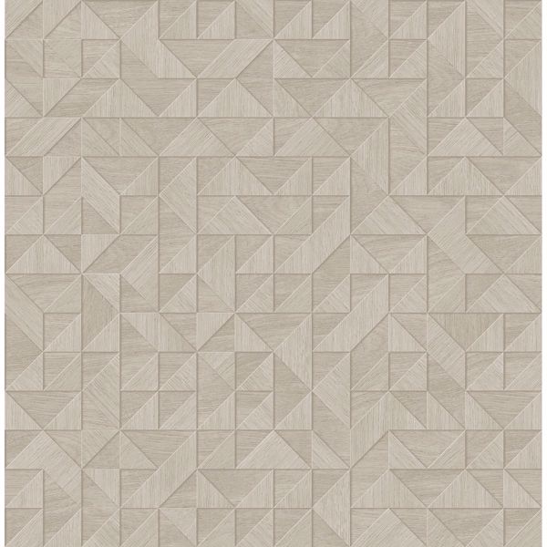 Picture of Gallerie Cream Geometric Wood Wallpaper