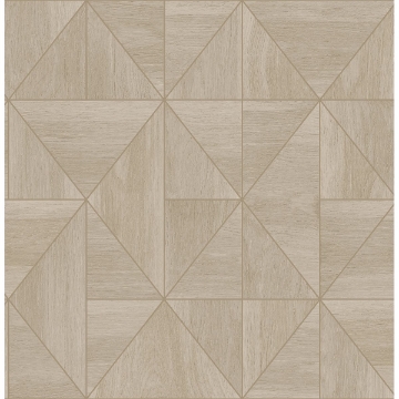 Picture of Cheverny Beige Geometric Wood Wallpaper