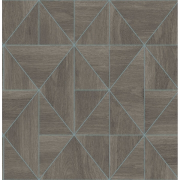 Picture of Cheverny Coffee Geometric Wood Wallpaper