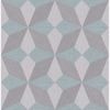 Picture of Valiant Aqua Faux Grasscloth Geometric Wallpaper