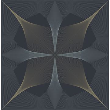 Picture of Radius Navy Geometric Wallpaper