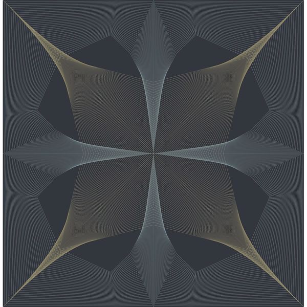 Picture of Radius Navy Geometric Wallpaper