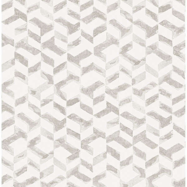 Picture of Instep Pewter Abstract Geometric Wallpaper