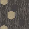 Picture of Momentum Dark Brown Geometric Wallpaper