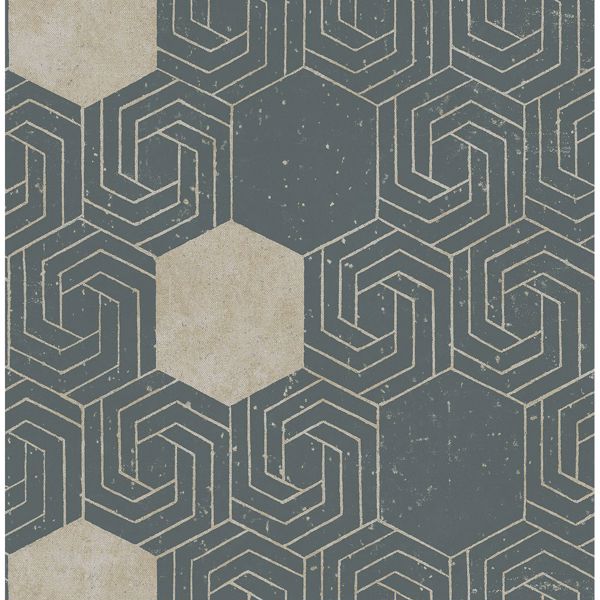 2902-25545 - Momentum Dark Green Geometric Wallpaper - by A-Street Prints