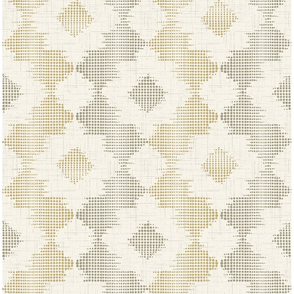 Picture of Babylon Mustard Abstract Floral Wallpaper