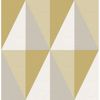 Picture of Aspect Yellow Geometric Faux Grasscloth Wallpaper