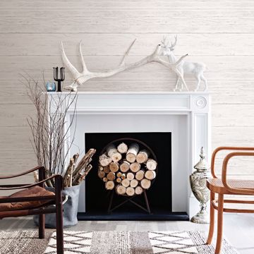 Show details for Colleen White Washed Boards Wallpaper