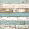 Picture of Levi Turquoise Scrap Wood Wallpaper
