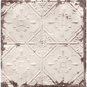 Picture of Donahue Off-White Tin Ceiling Wallpaper