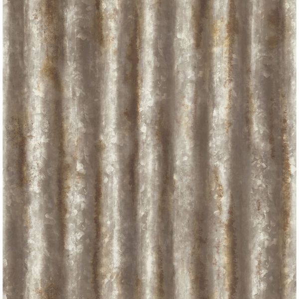 Picture of Kirkland Rust Corrugated Metal Wallpaper