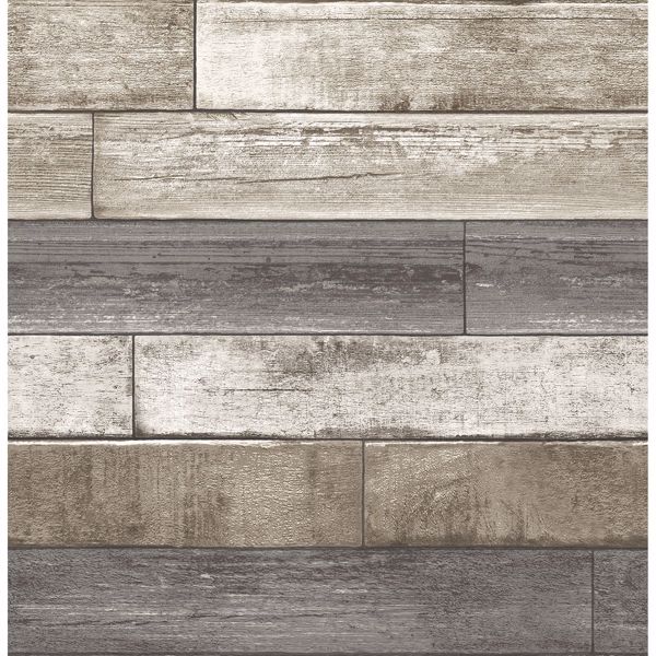 Picture of Porter Brown Weathered Plank Wallpaper