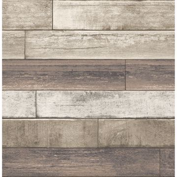 Picture of Porter Coffee Weathered Plank Wallpaper
