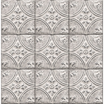 Picture of Cornelius White Tin Ceiling Tile Wallpaper