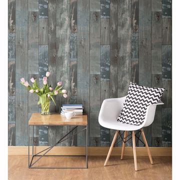 Show details for Deena Grey Weathered Wood Wallpaper