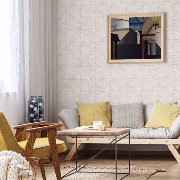 Show details for Goldberg Ivory Hammered Metal Wallpaper