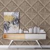 Picture of Carriage House Brown Geometric Wood Wallpaper
