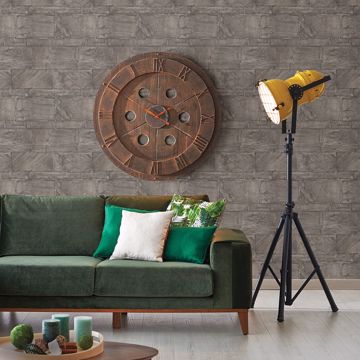 Show details for Murray Dark Grey Stone Wall Wallpaper