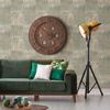Picture of Conundrum Sage Faux Metal Wallpaper