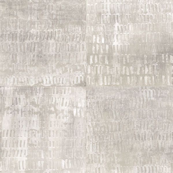 Picture of Conundrum Silver Faux Metal Wallpaper
