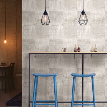 Show details for Conundrum Silver Faux Metal Wallpaper
