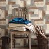 Picture of Knock on Wood Light Blue Distressed Wallpaper