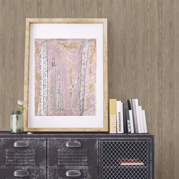 Show details for Tanice Light Brown Faux Wood Texture Wallpaper