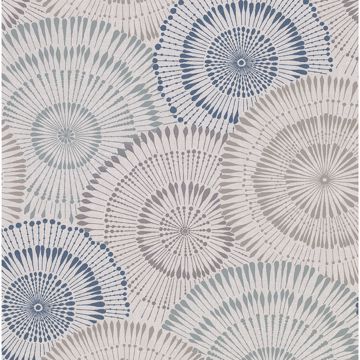 Picture of Howe Blue Medallions Wallpaper