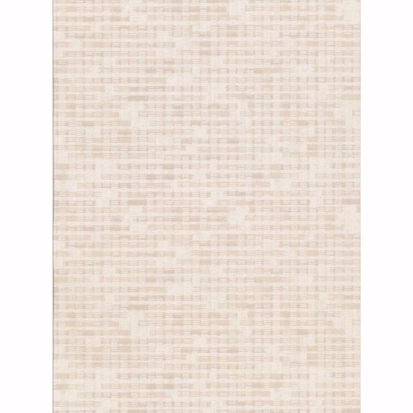 Picture of Clarice Beige Distressed Faux Linen Wallpaper
